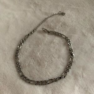 Sterling Silver Figaro Chain Ankle Bracelet